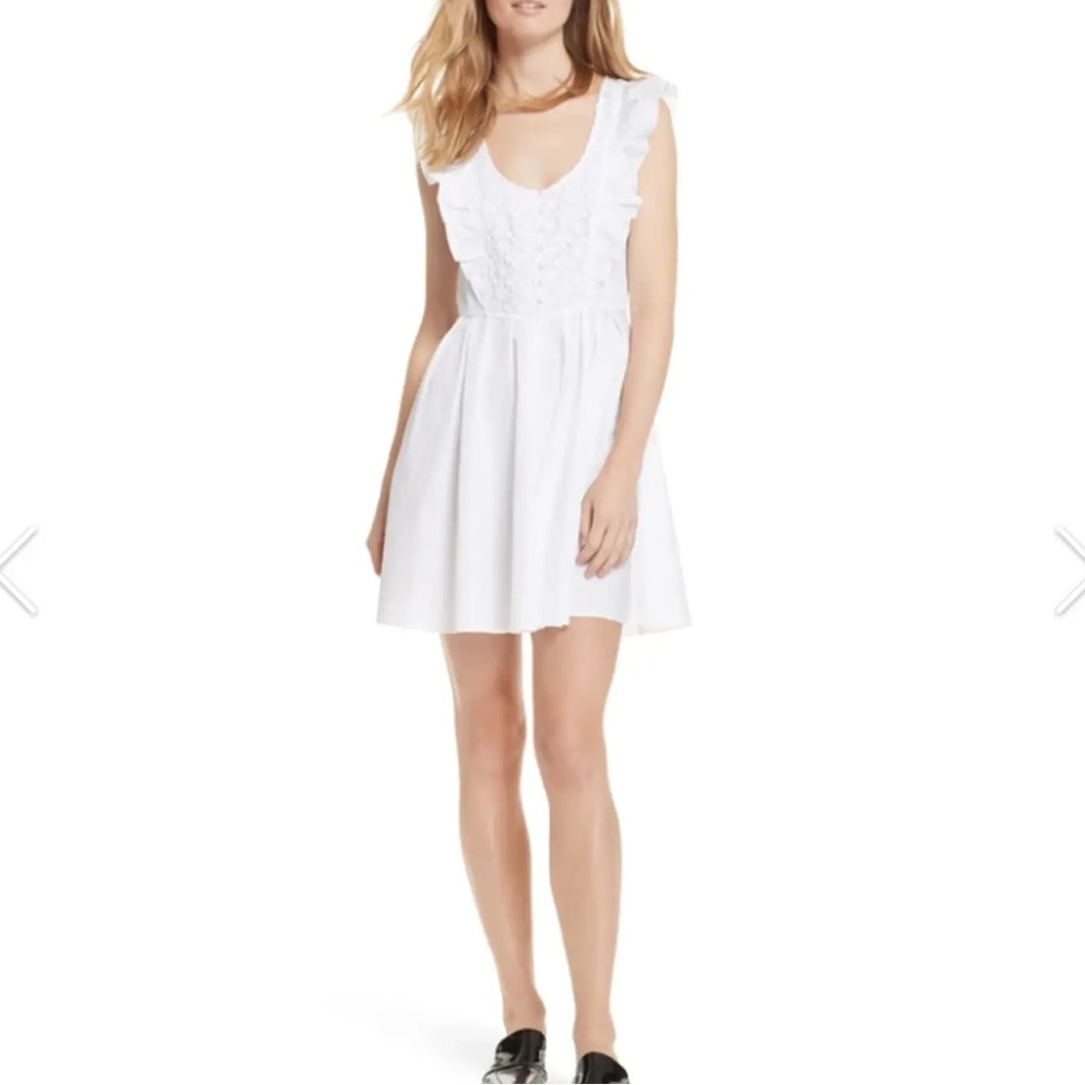 Free People Half Moon White cotton Dress